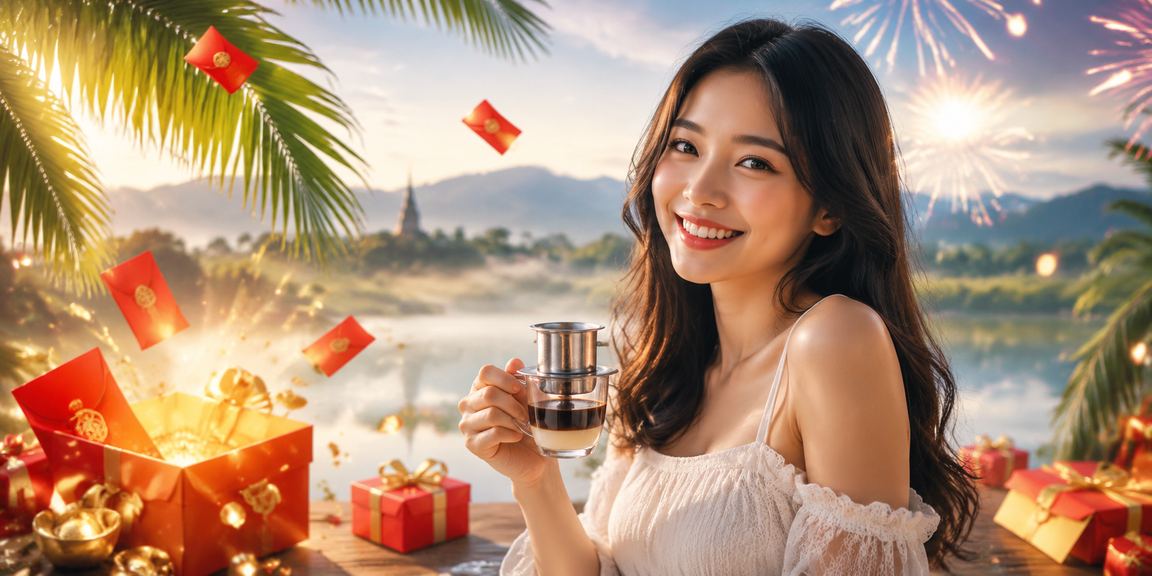 Không khí Tết Nguyên Đán tại Đà Lạt với phong bao đỏ và ưu đãi casino online